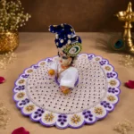 Kanha Ji White & Blue Designer Dress | Premium Laddu Gopal Dress | Kauran’s Tradition - Image 2